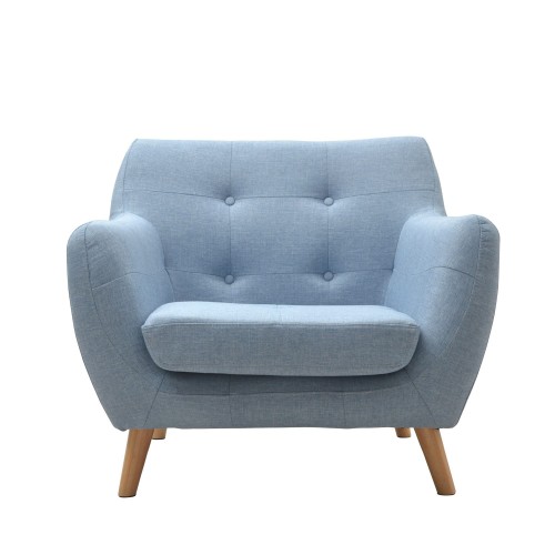 SILLÓN NORDIC VINTAGE - AZUL CLARO