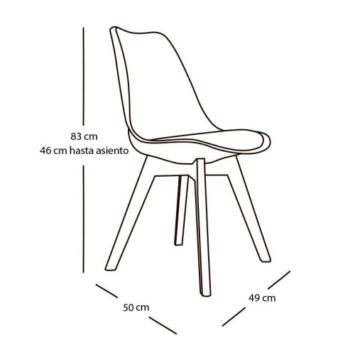 SILLA MEGAN - ROSA PALO