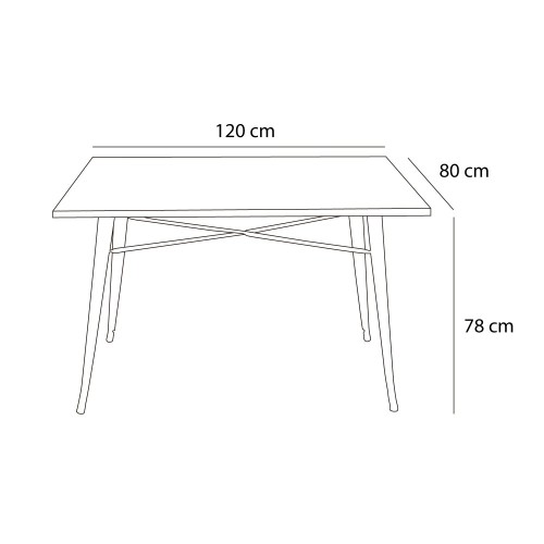 MESA VOLT MADERA 80x80