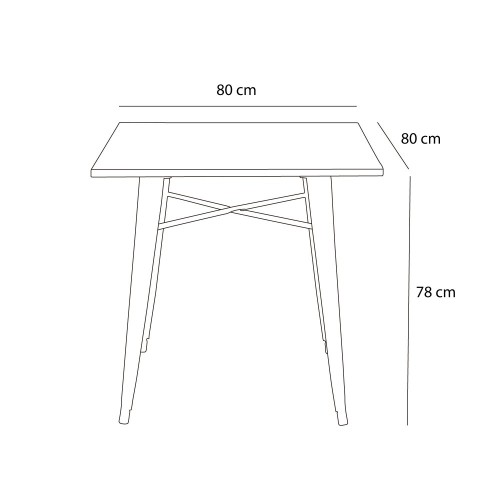 MESA VOLT MADERA 80x80