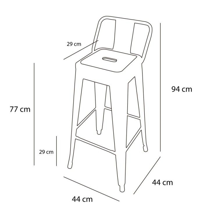 TABURETE ALTO VOLT-BLANCO