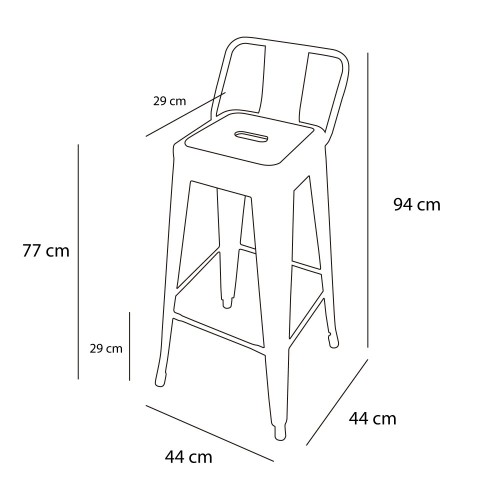 TABURETE ALTO VOLT-BLANCO