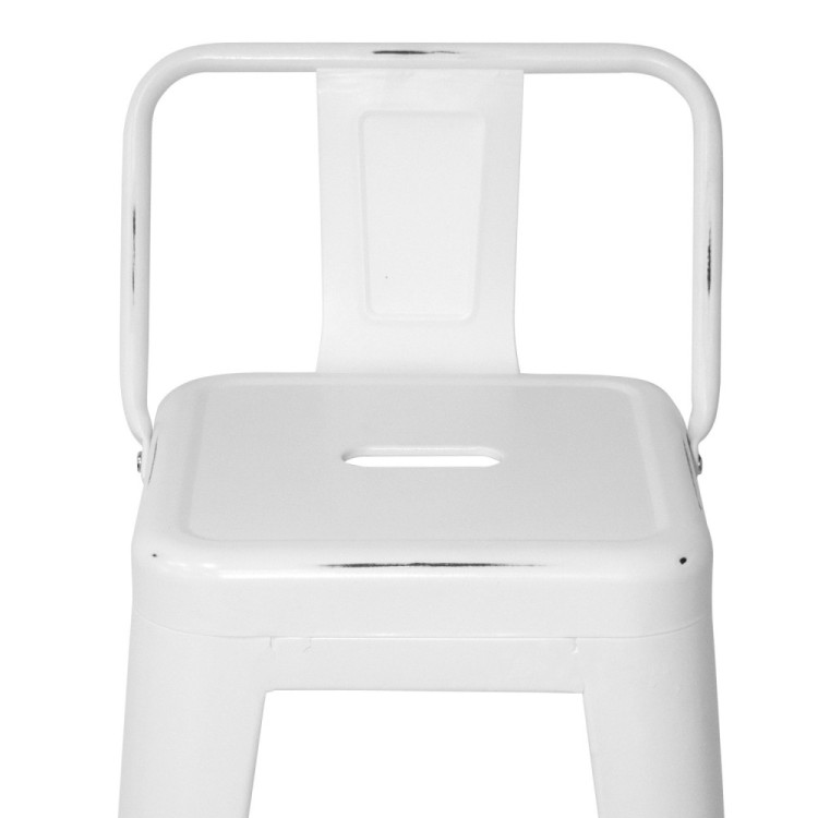 TABURETE ALTO VOLT- BLANCO ENVEJECIDO