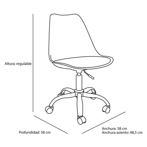 SILLA ESCRITORIO AGUA