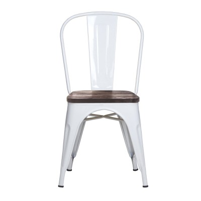 SILLA METAL Y MADERA VOLT-BLANCA 2