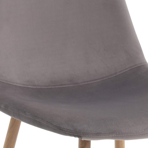 SILLA ZEN TERCIOPELO GRIS