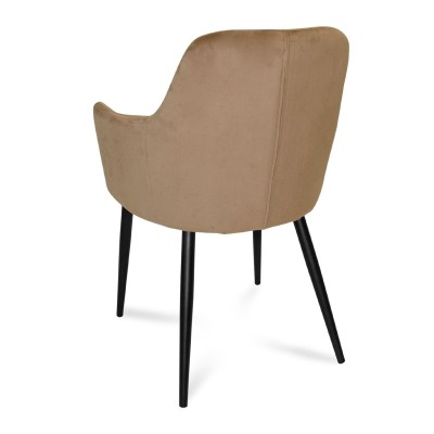 SILLON CLASSIC TERCIOPELO ARENA-PATA NEGRA 2