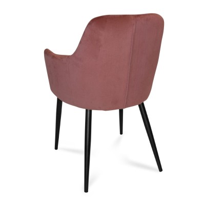 SILLON CLASSIC TERCIOPELO ROSA-PATA NEGRA 2