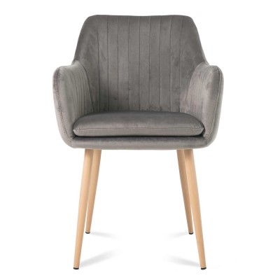 SILLÓN ROMA TERCIOPELO GRIS 2