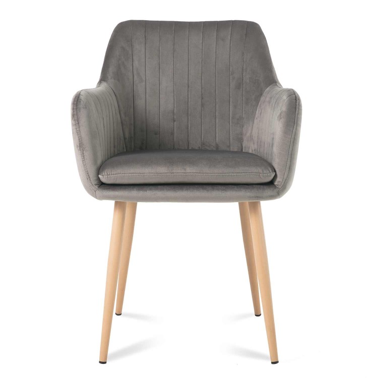 SILLÓN ROMA TERCIOPELO GRIS