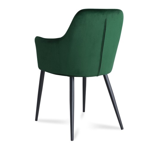 SILLON CLASSIC TERCIOPELO VERDE-PATA NEGRA