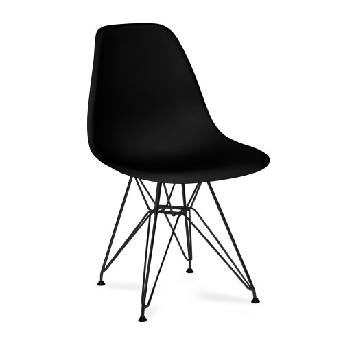 SILLA DALMAU NEGRA ASIENTO NEGRO