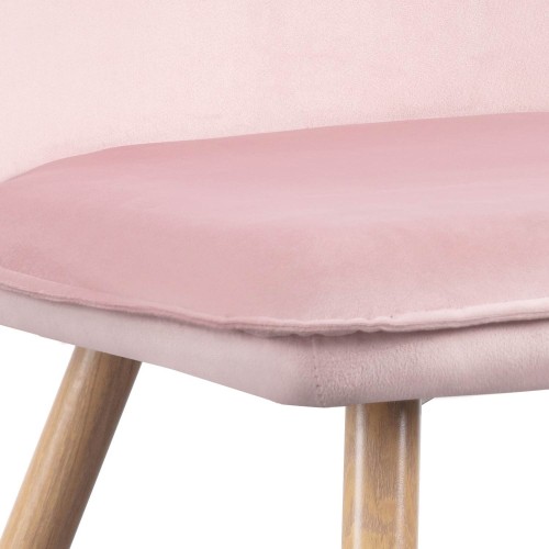 SILLA VELVET TERCIOPELO ROSA PATA HAYA