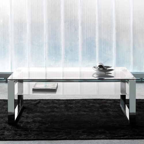 MESA DE CENTRO MOOD - RECTANGULAR CRISTAL TRANSPARENTE