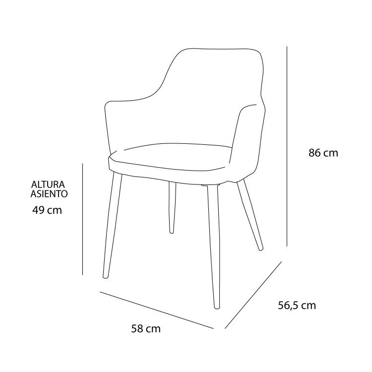 SILLON CLASSIC PU MARRON PATA NEGRA