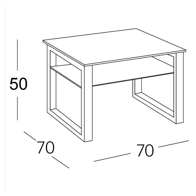 MESA DE CENTRO MOOD - CUADRADA CRISTAL TRANSPARENTE