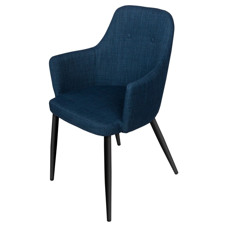 SILLON CLASSIC AZUL PATA NEGRA