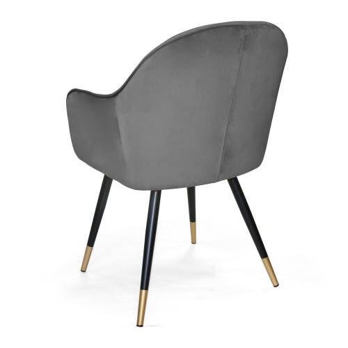 SILLON ROMIT TERCIOPELO GRIS