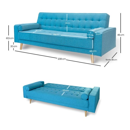 SOFA SCOTTIE 3 PLAZAS GRIS