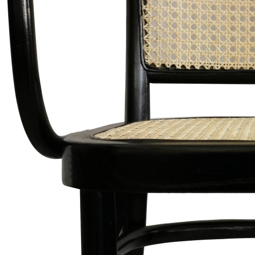 SILLON ABEL MADERA NEGRA RATTAN NATURAL