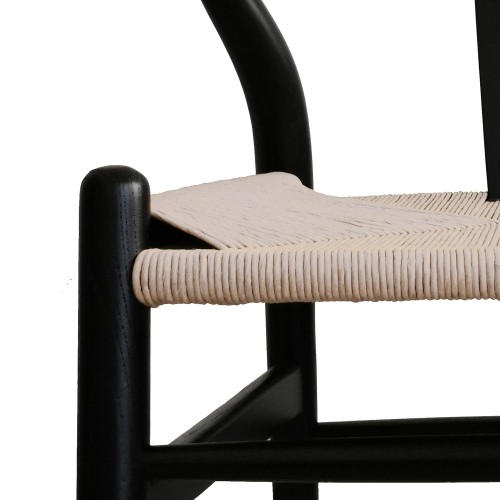 SILLA ALTEA MADERA NEGRA RATTAN NATURAL