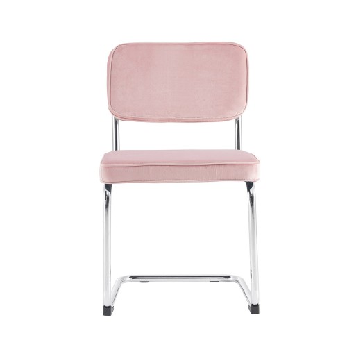 SILLA ECLIPSE TERCIOPELO ROSA