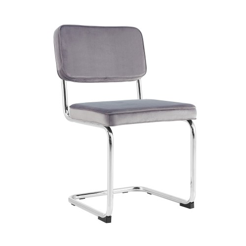 SILLA ECLIPSE TERCIOPELO GRIS