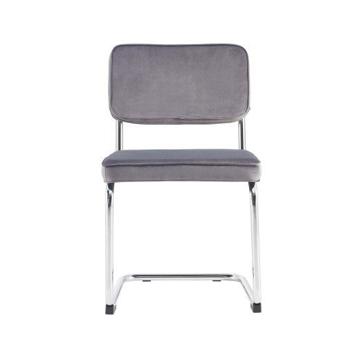 SILLA ECLIPSE TERCIOPELO GRIS