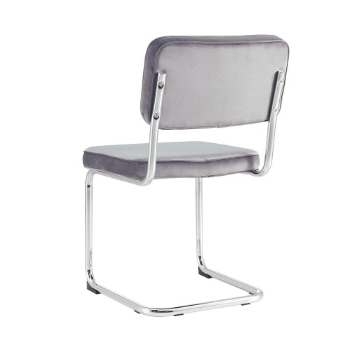 SILLA ECLIPSE TERCIOPELO GRIS