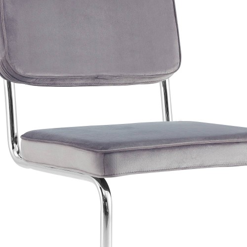 SILLA ECLIPSE TERCIOPELO GRIS