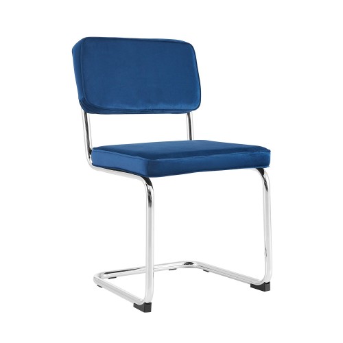 SILLA ECLIPSE TERCIOPELO AZUL