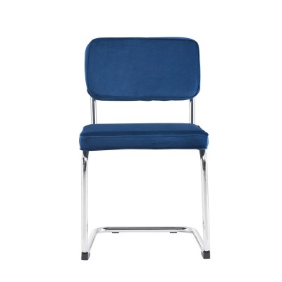 SILLA ECLIPSE TERCIOPELO AZUL 2