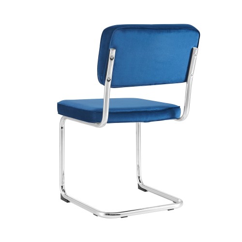 SILLA ECLIPSE TERCIOPELO AZUL