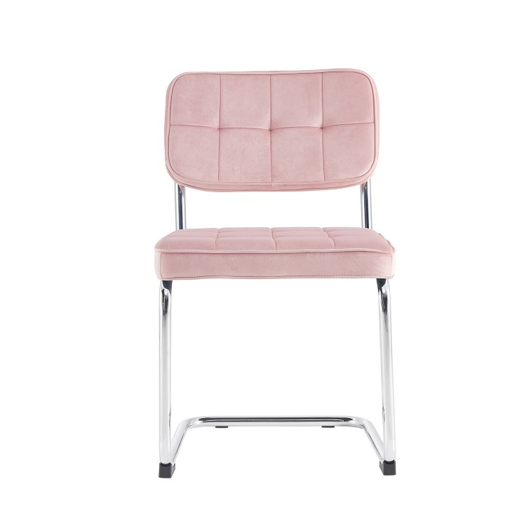 SILLA ECLIPSE CAPITONE TERCIOPELO ROSA