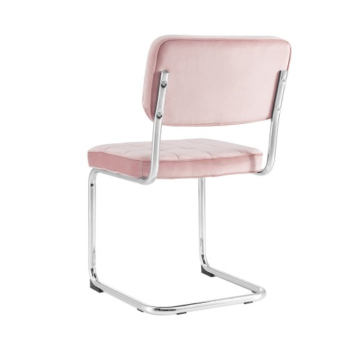 SILLA ECLIPSE CAPITONE TERCIOPELO ROSA