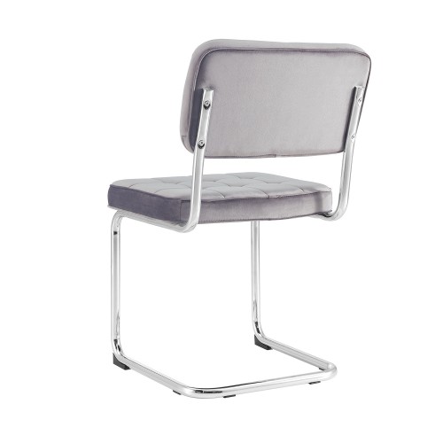 SILLA ECLIPSE CAPITONE TERCIOPELO GRIS