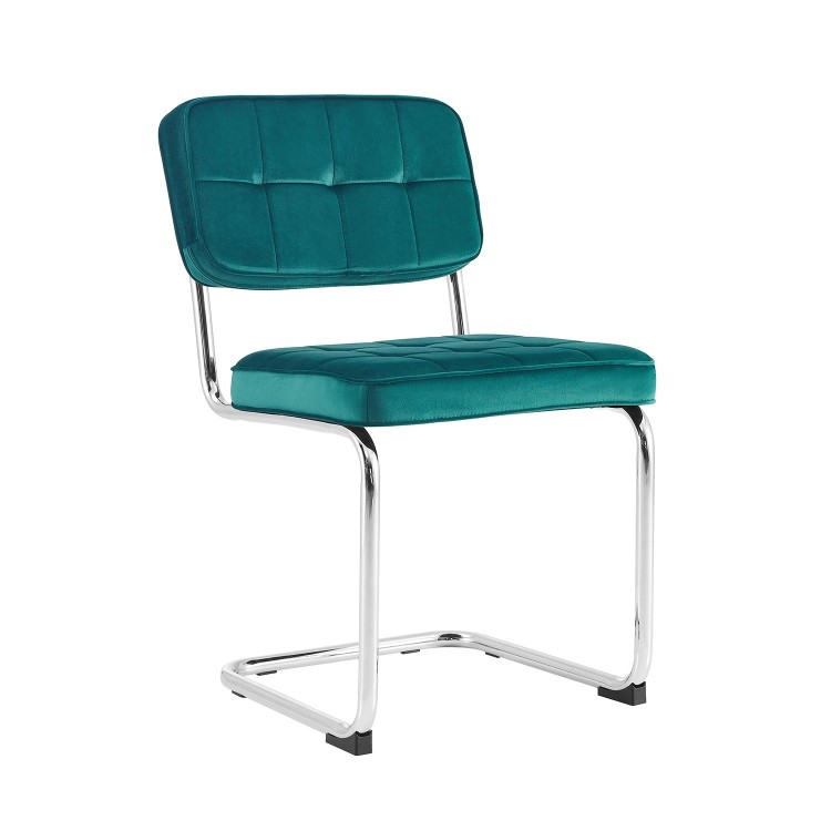 SILLA ECLIPSE CAPITONE TERCIOPELO VERDE