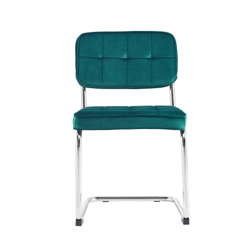 SILLA ECLIPSE CAPITONE TERCIOPELO VERDE