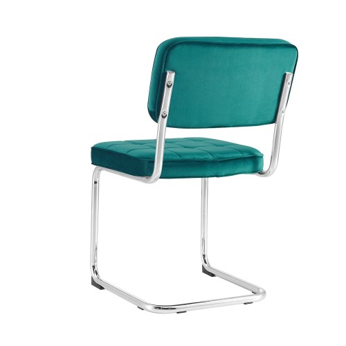 SILLA ECLIPSE CAPITONE TERCIOPELO VERDE