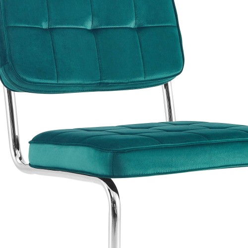 SILLA ECLIPSE CAPITONE TERCIOPELO VERDE