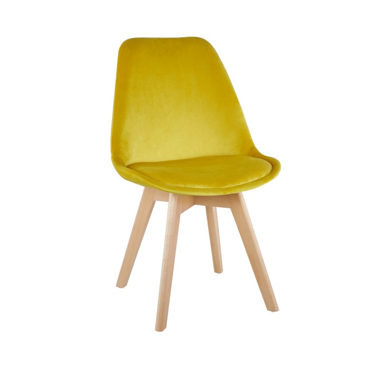 SILLA MEGAN VIP TERCIOPELO AMARILLO