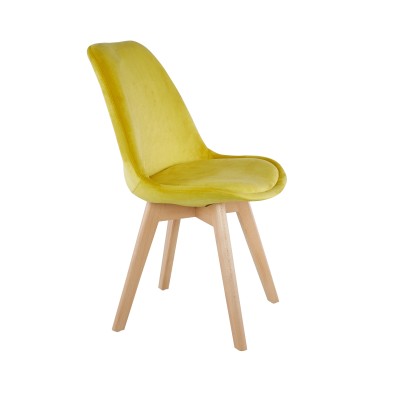 SILLA MEGAN VIP TERCIOPELO AMARILLO 2
