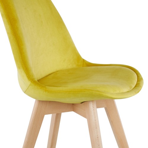 SILLA MEGAN VIP TERCIOPELO AMARILLO