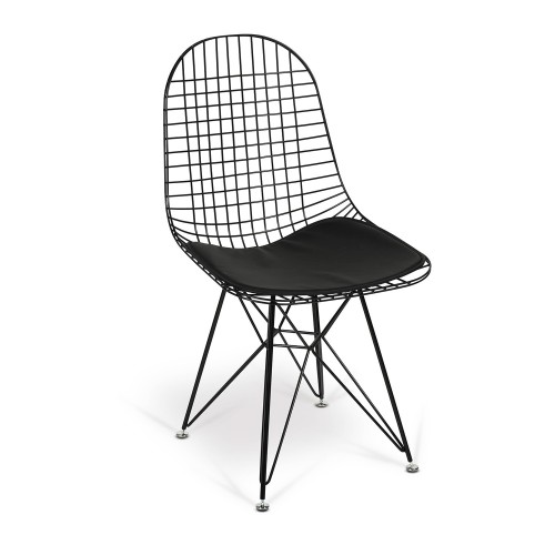 SILLA WIRE NEGRA