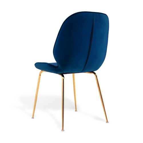 SILLA LAIMA TERCIOPELO AZUL