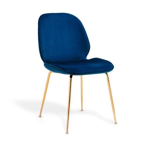 SILLA LAIMA TERCIOPELO AZUL