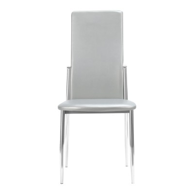 SILLA MISS - PU PLATA  2