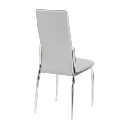 SILLA MISS - PU PLATA 