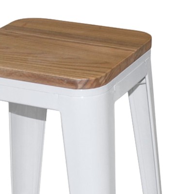 TABURETE VOLT BLANCO MADERA 2