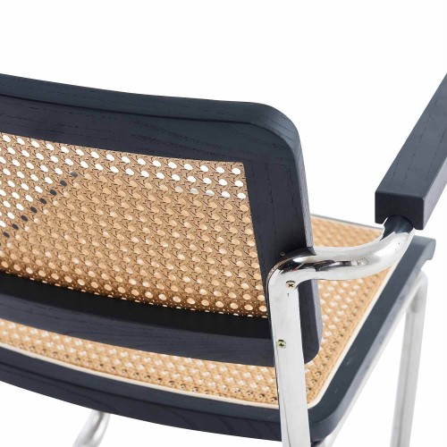 SILLON MARCELO NEGRO - RATTAN PL